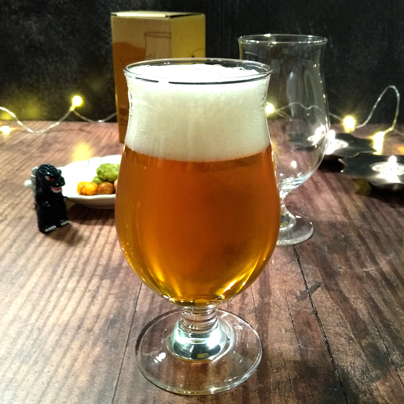 Glass of Japanese craft beer
