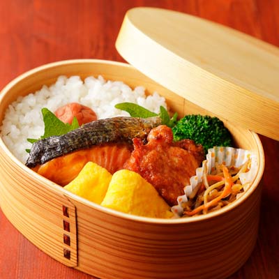 A delicious Japanese bento boxed lunch