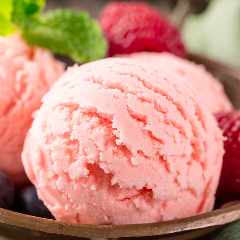 Pink strawberry icecream