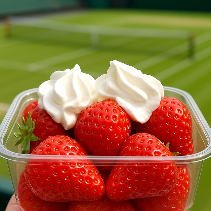 Strawberries and cream at Wimbledon Tennis Club