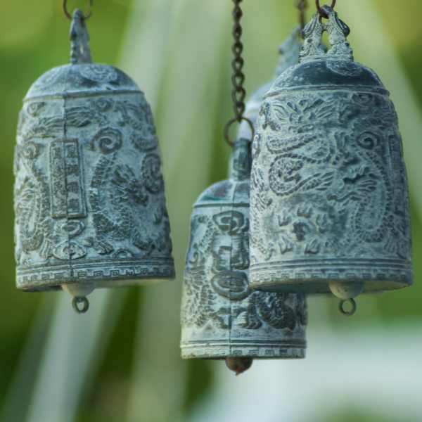 Copper verde-gris Japanese bells