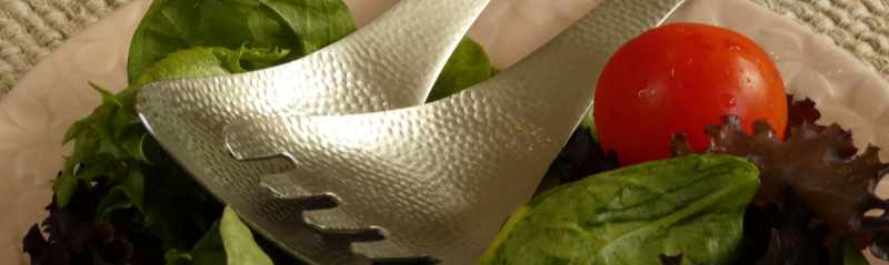 Japanese kitchen utensils with tsuchime finish