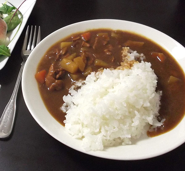 Curry rice, a Japanese kissaten favourite