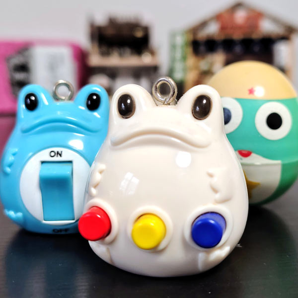 Japanese lucky frog mascots