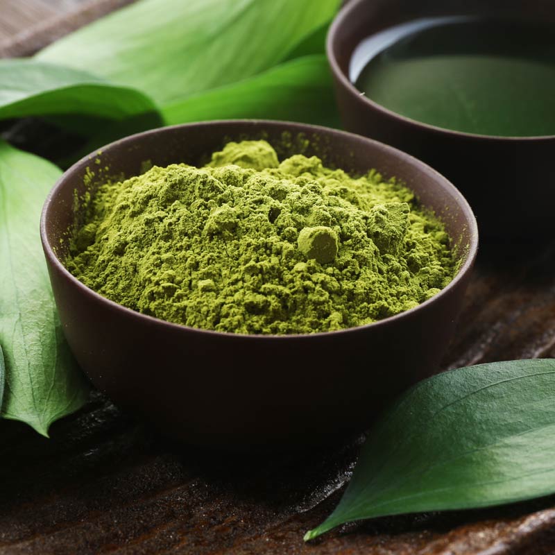 Japanese matcha powdered green tea