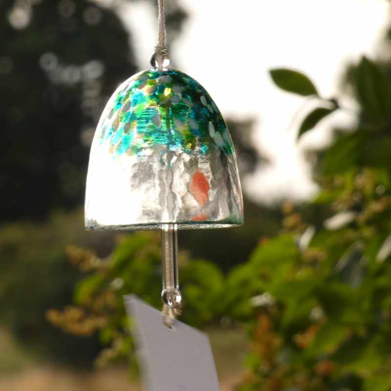 Japanese glass 'furin' wind bell