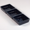 Dark blue three section dip dish