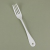 White enamel dessert fork