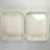 Two white enamel cooking trays