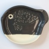 Fugu design Grey and white Fugu fish design mini plate
