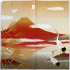 'Red Fuji' with cranes design Japanese furoshiki wrapping cloth