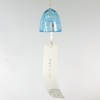 Japanese blue glass wind chime with Mountain Stream design