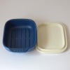 Ceramic grill or oven dish with lid in blue