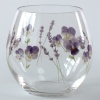 Hanafumi Viola & Lavender Japanese glass tumbler