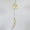 Floral design Japanese ceramic furin wind chime