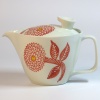 Red Dahlia Japanese kyusu teapot with infuser