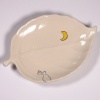 Leaf shaped mini plate with Moon Rabbit design