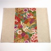 Japanese fabric placemat with vibrant cranes design