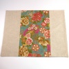 Japanese fabric placemat with vibrant floral design