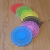 Silicone lace pattern coasters in multiple colours