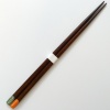 Dark wood Japanese chopsticks with romantic retro design