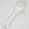 Japanese white enamel soup spoon