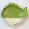 Yellowtail green and white ceramic mini plate