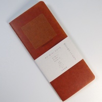 'Ro-biki' 2mm Square Grid Notebook with brown-red cover