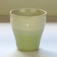 Traditional Japanese teacup in green