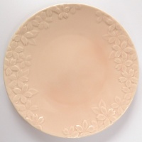 Pale pink Japanese ceramic plate with sakura cherry blossom design