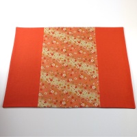 Orange Bells fabric placemat