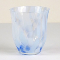 Blue 'Sora' glass drinking tumbler by Tsugaru Vidro
