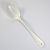 White enamel dessert spoon