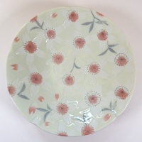 'Sakura Temari' ceramic dish in Cream