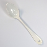 White enamelware teaspoon
