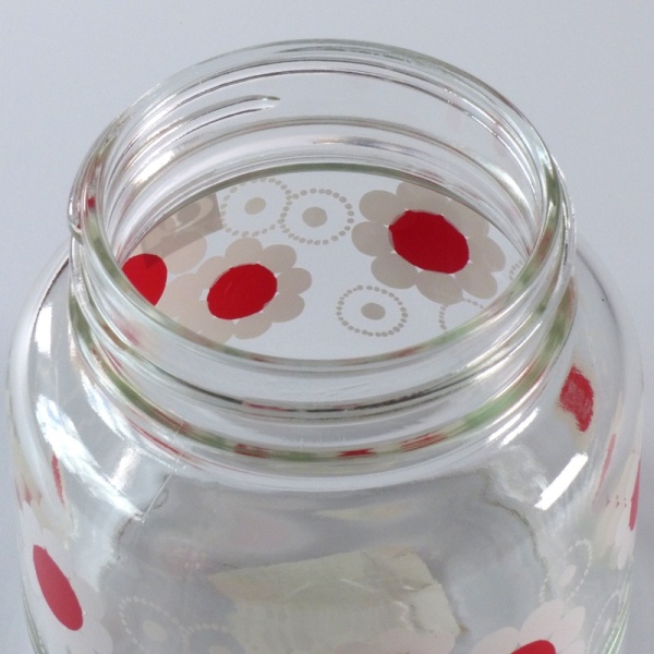 Open top of glass storage jar