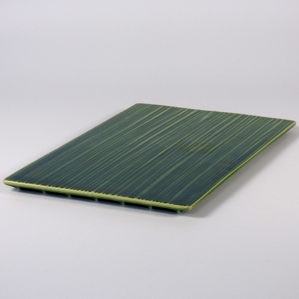 Banana Leaf green rectangular serving plate