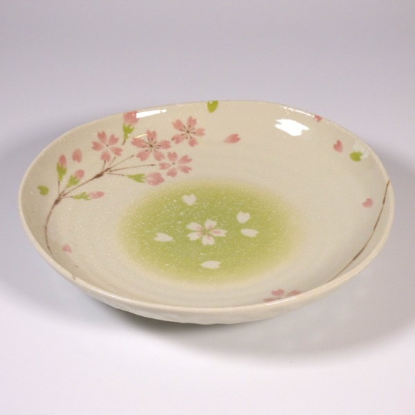 Large 'Biyori' design ceramic plate