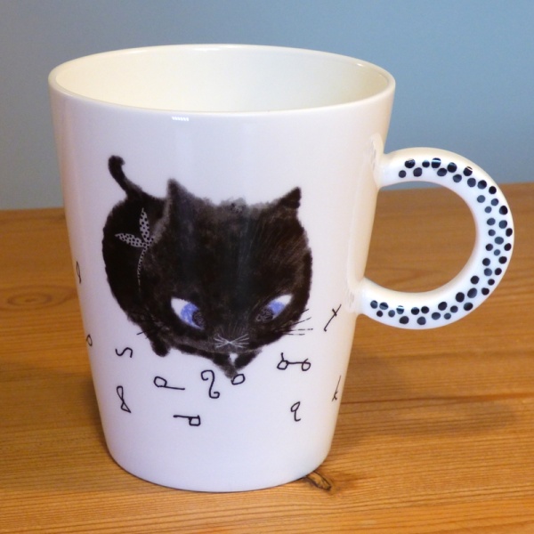 Black Cat China Mug by Shinzi Katoh | Mugs & Cups