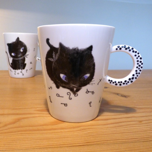 Two Black Cat mugs