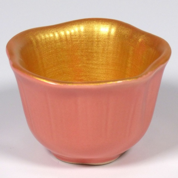 Pink and gold mini dish