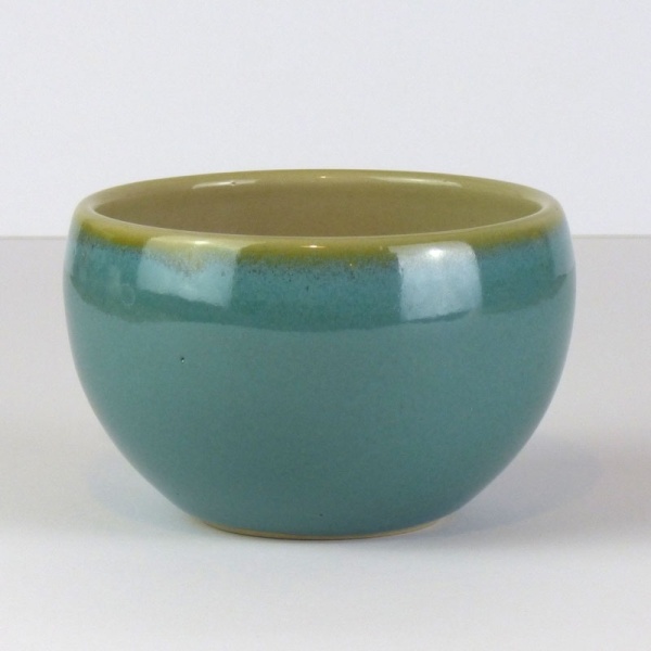 Celadon blue Japanese ceramic soup cup