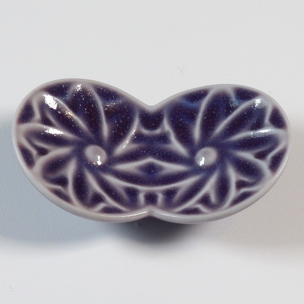 Purple ceramic Butterfly chopstick rest