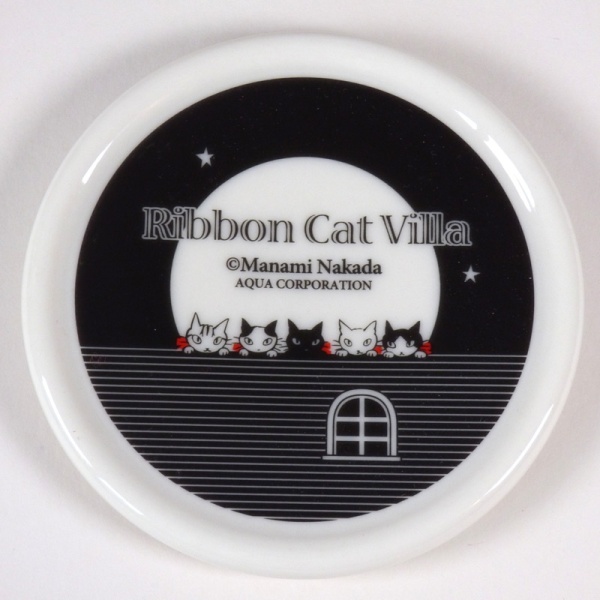 Ceramic lid of the 'Musical Villa' Cat design mug