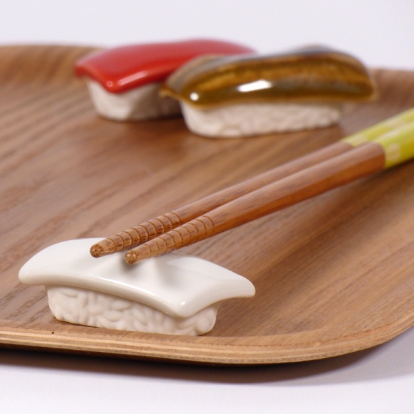 ika squid sushi ceramic chopstick rest