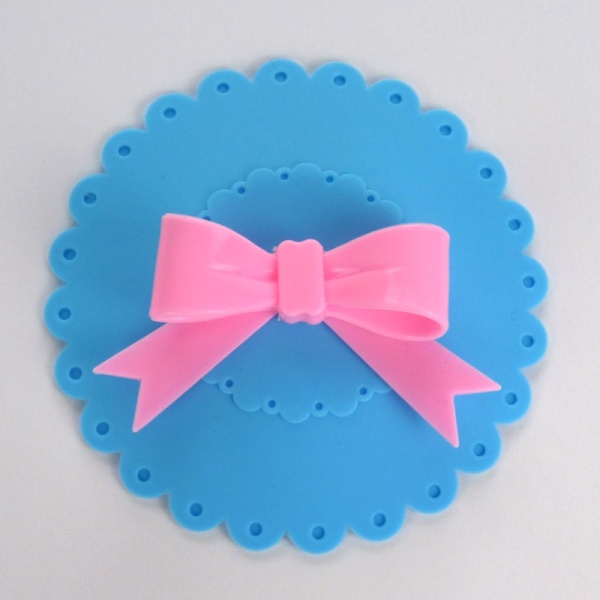 Cupcake style silicone cup cover - blue