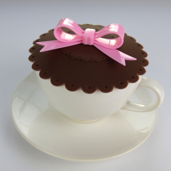 Cupcake style cup cover - brown