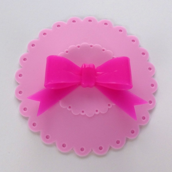 Cupcake style silicone cup covers - pink