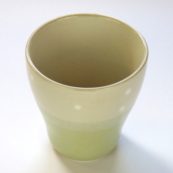 Traditional Japanese teacup top view