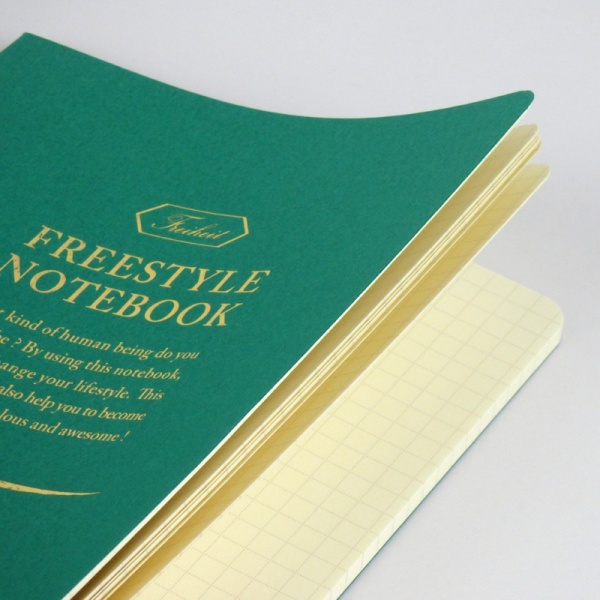 Freestyle notebook in green 'forest' inner pages